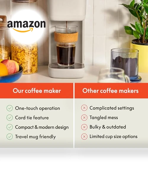 Single Serve Coffee Maker, K Cup & Coffee Ground Compatible — Beverage Warmers, BELLA