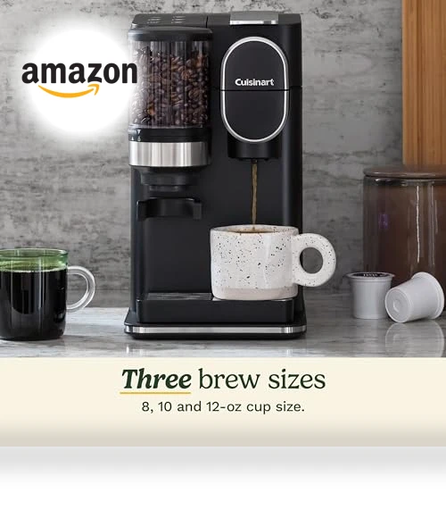 Single Serve Coffee Maker with Integrated Grinder, 48-Ounce Reservoir — Electric Blade Coffee Grinders, Cuisinart