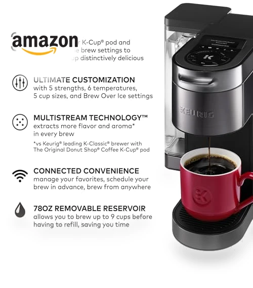 Single Serve K-Cup Pod Coffee Maker with WiFi Connectivity — Electric Blade Coffee Grinders, Keurig