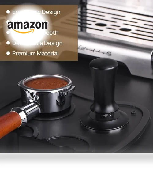 Spring Loaded Espresso Tamper 58mm - Adjustable Depth Coffee Press Tool — Tampers, Attsky