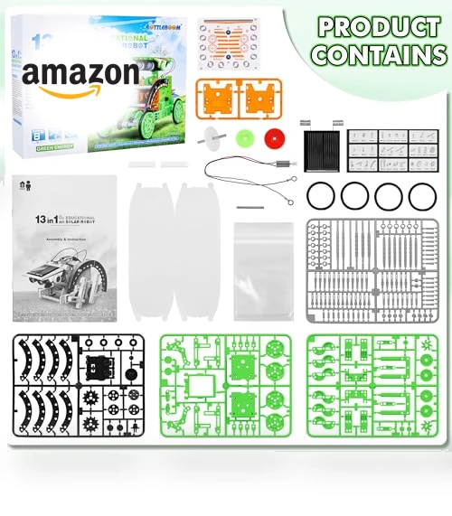 STEM 13-in-1 Education Solar Power Robots Toys for Kids — Solar Power, Bottleboom