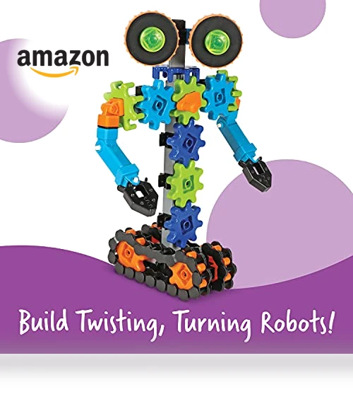 STEM Robots Building Set - 116 Pieces, Ages 5+, Robot Toy — Mechanical Construction Kits, Learning Resources