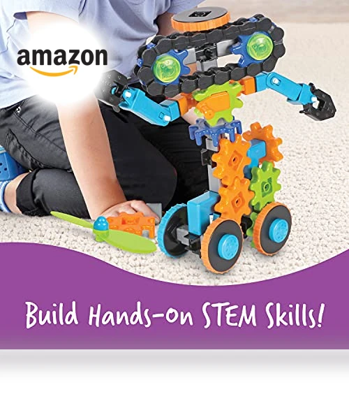 STEM Robots Building Set - 116 Pieces, Ages 5+, Robot Toy — Mechanical Construction Kits, Learning Resources