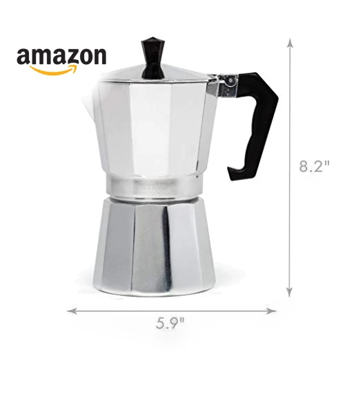 Stovetop Espresso and Coffee Maker, Moka Pot for Italian and Cuban Café Brewing, 6 Espresso Cups — Stovetop Moka Pots, Primula