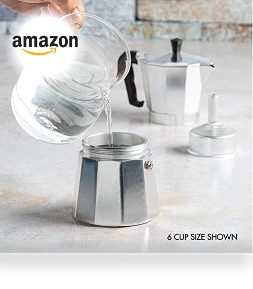 Stovetop Espresso and Coffee Maker, Moka Pot for Italian and Cuban Café Brewing, 6 Espresso Cups — Stovetop Moka Pots, Primula