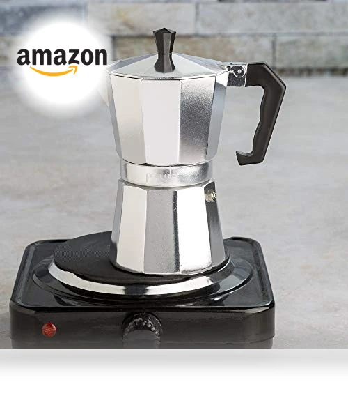 Stovetop Espresso and Coffee Maker, Moka Pot for Italian and Cuban Café Brewing, 6 Espresso Cups — Stovetop Moka Pots, Primula