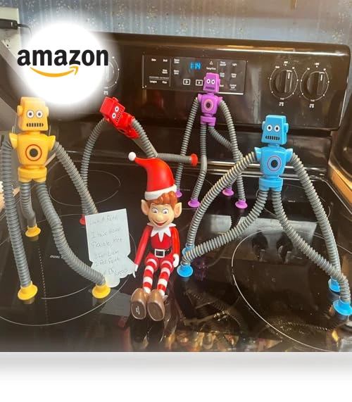 Suction Cup Robot Toy for Kids - 4 Pack Sensory Pop Tubes Robots — Infant & Early Childhood Playthings, Limpskys