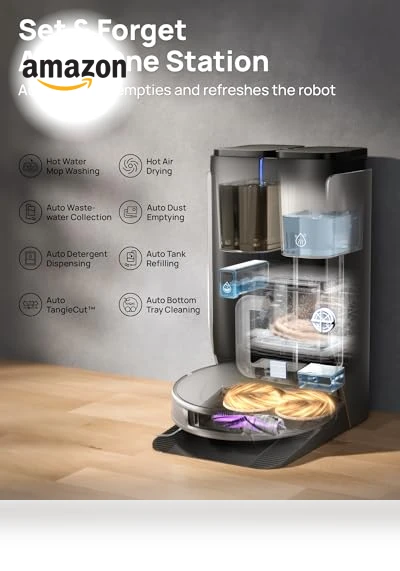 Ultra Robot Vacuum and Mop Combo with Self-Cleaning, 18000 Pa Suction — Smart Cleaning Robots, 3i