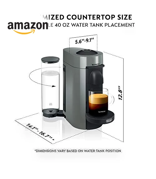 Vertuo Plus Coffee and Espresso Maker, Grey — Coffee & Espresso Combos, De'Longhi