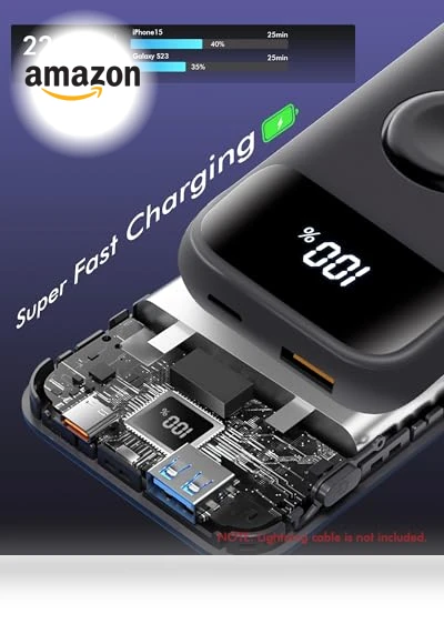 Wireless Portable Charger for Apple Watch, 10000mAh PD 22.5W Fast Charging Power Bank 3-in-1 Battery Pack — Chargers, Miady