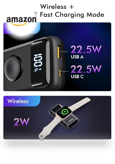 Wireless Portable Charger for Apple Watch, 10000mAh PD 22.5W Fast Charging Power Bank 3-in-1 Battery Pack — Chargers, Miady