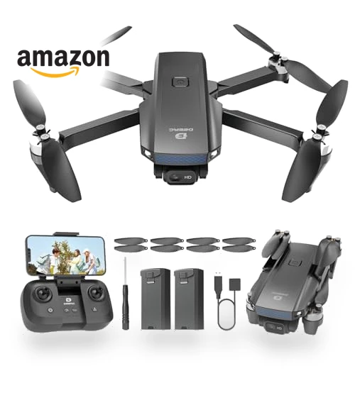1080P HD Camera Drone with Brushless Motor, Foldable RC Quadcopter — Drones, DEERC