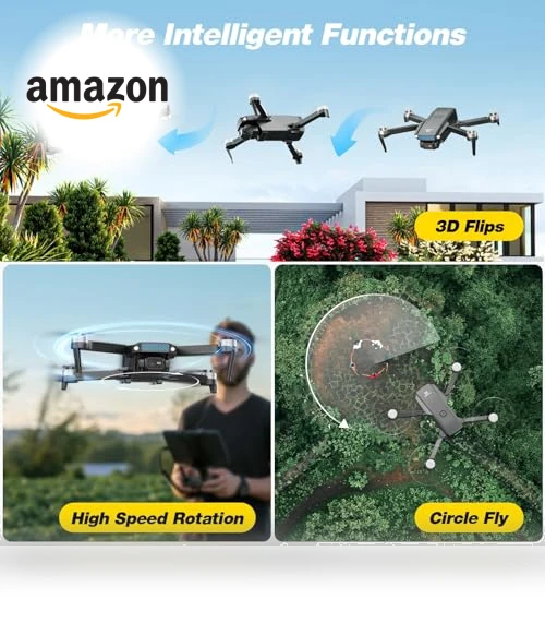 1080P HD Camera Drone with Brushless Motor, Foldable RC Quadcopter — Drones, DEERC