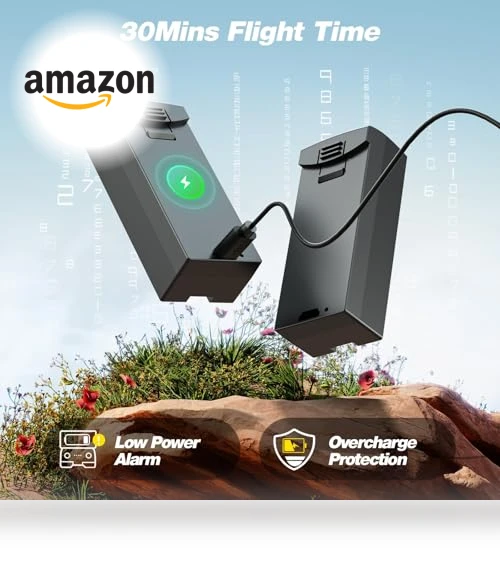 1080P HD Camera Drone with Brushless Motor, Foldable RC Quadcopter — Drones, DEERC