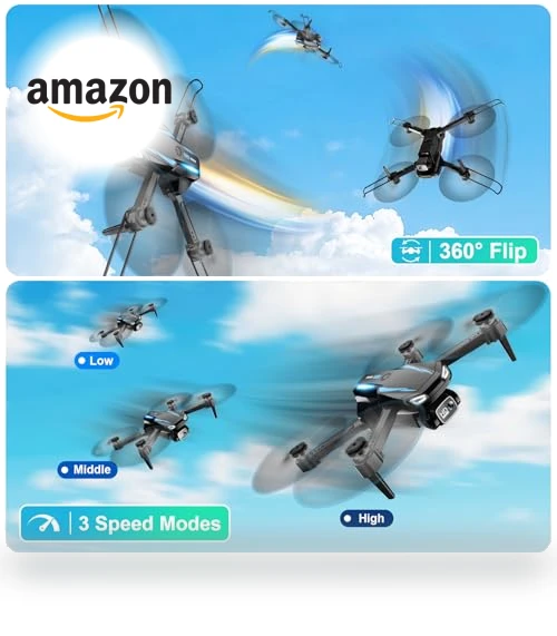 1080P HD FPV Foldable Drone with Camera for Kids and Adults — Drones, Dazlen