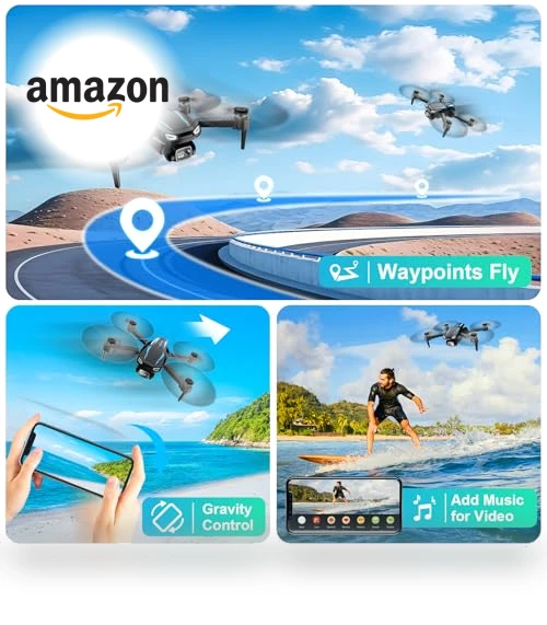 1080P HD FPV Foldable Drone with Camera for Kids and Adults — Drones, Dazlen