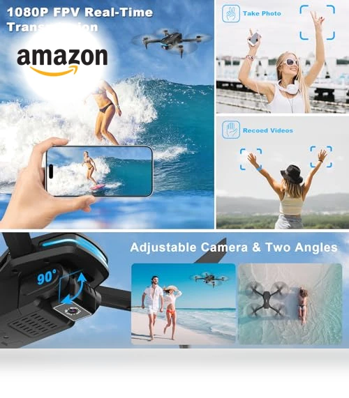 1080P HD FPV Foldable Drone with Camera for Beginners — Drones, Velcase