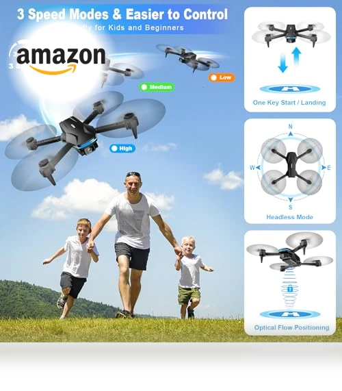 1080P HD FPV Foldable Drone with Camera for Beginners — Drones, Velcase