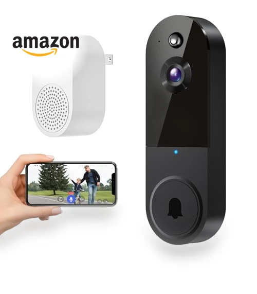 1080P Wireless Video Doorbell Camera with Chime Ringer, Night Vision, Cloud Storage — Smart Home Security, Botmelt