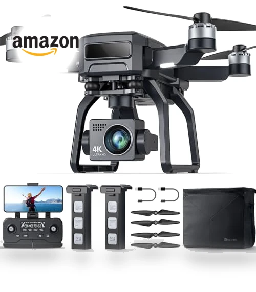 4K Camera Drone with 3-Axis Gimbal, GPS Auto Return, 50Mins Flight Time — Drones, Bwine