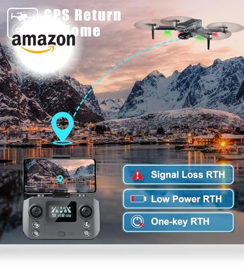 4K Camera Drone with GPS, 46Mins Flight Time — Drones, Glorale