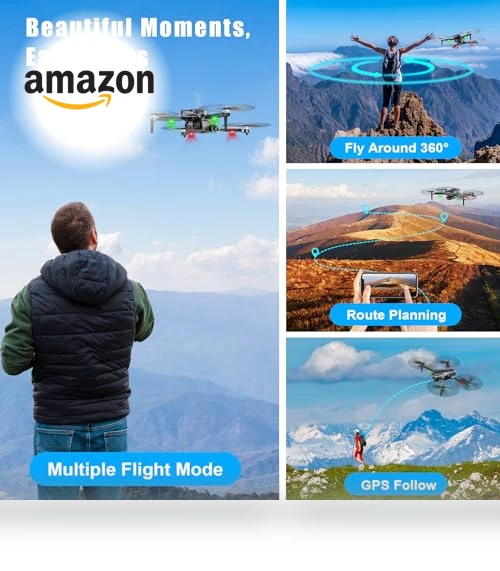 4K Camera Drone with GPS, 46Mins Flight Time — Drones, Glorale