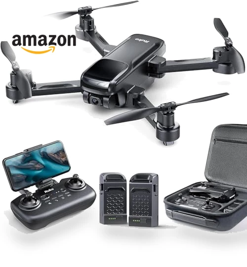 4K Camera Drone with GPS Auto Return, 40 Min Flight, Foldable FPV Quadcopter — Drones, Ruko