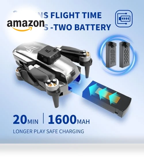 4K FPV Foldable Drone with Brushless Motor and Carrying Case — Drones, TizzyToy