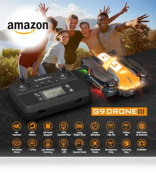 4K GPS Drone with Brushless Motor and Follow Me Mode — Drones, KINGULL