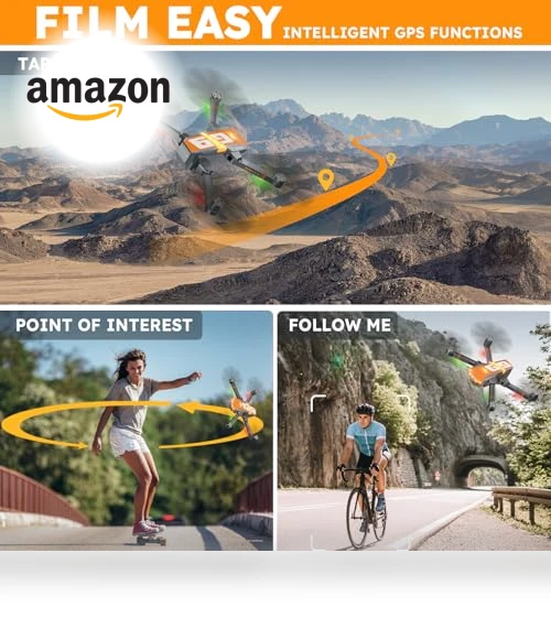 4K GPS Drone with Brushless Motor and Follow Me Mode — Drones, KINGULL