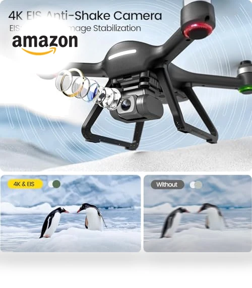 4K UHD Drone with EIS Anti Shake Camera, GPS Quadcopter — Drones, Holy Stone