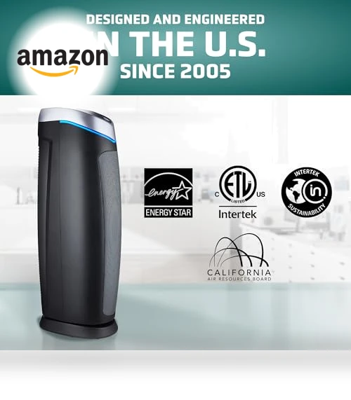 5-In-1 HEPA Air Purifier for Home, Large Rooms Up To 915 Sq. Ft. — Activated Carbon Air Purifiers, Guardian Technologies, LLC