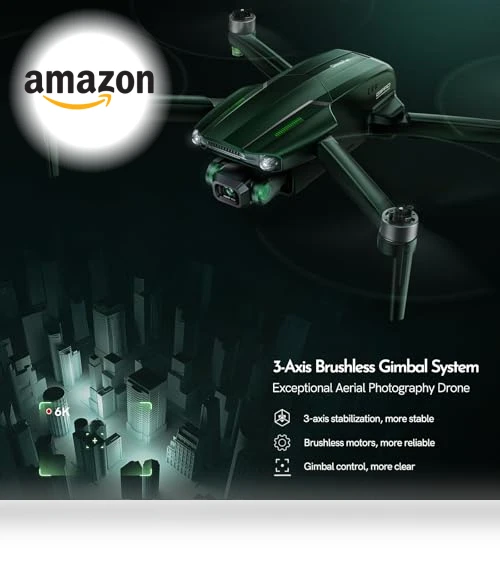 6K Drone with Camera for Adults, 4K/30fps Video, 3-Axis Brushless Gimbal, 70mins Flight Time — Drones, Gleesfun