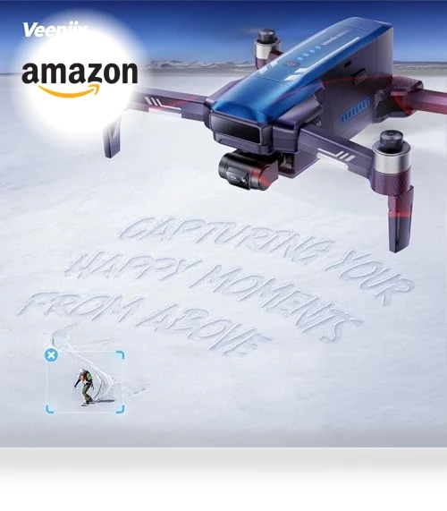 8K Camera Drone with 3-Axis Gimbal, 80min Flight Time — Cinematic Gear, Veeniix