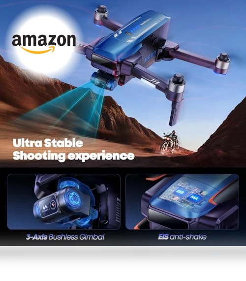 8K Camera Drone with 3-Axis Gimbal, 80min Flight Time — Cinematic Gear, Veeniix