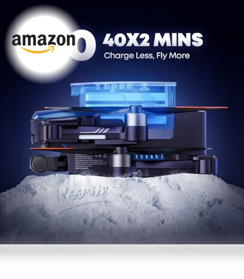 8K Camera Drone with 3-Axis Gimbal, 80min Flight Time — Cinematic Gear, Veeniix