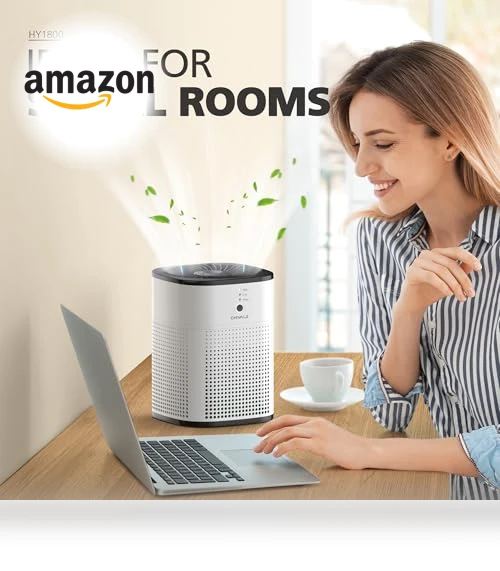 Air Purifiers for Bedroom with True HEPA Filter, 2 Pack — Activated Carbon Air Purifiers, Chivalz