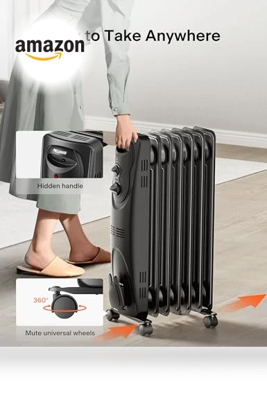Basic Electric Oil Filled Radiator Space Heater — Portable Heating Solutions, PELONIS