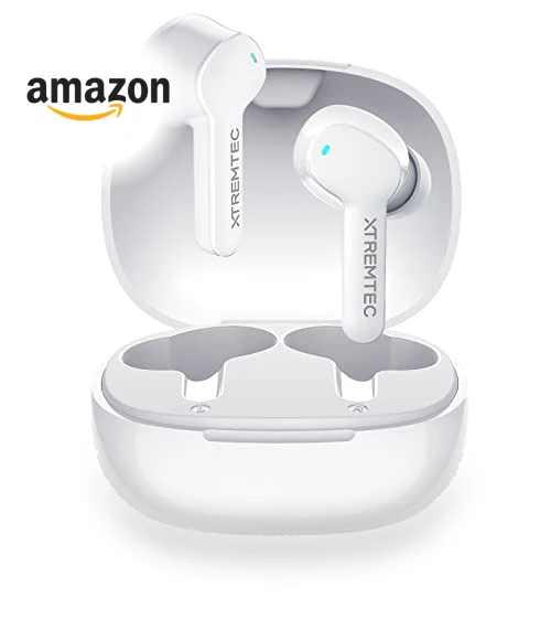 Bluetooth Noise Cancelling Wireless Earbuds — In-Ear Headphones, XTREMTEC