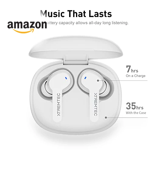 Bluetooth Noise Cancelling Wireless Earbuds — In-Ear Headphones, XTREMTEC