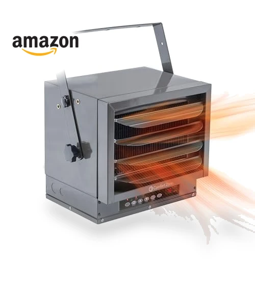 Ceiling Mount Garage Space Heater with Remote, 7,500 Watt, 240 Volt — Portable Heating Solutions, Comfort Zone