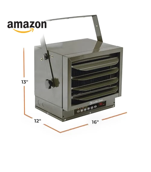 Ceiling Mount Garage Space Heater with Remote, 7,500 Watt, 240 Volt — Portable Heating Solutions, Comfort Zone