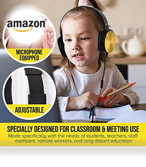 Classroom Headphones With Microphone Bulk Pack — In-Ear Headphones, Sonitum