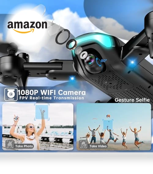 Foldable Drone with 1080P Camera for Beginners — Drones, REDRIE