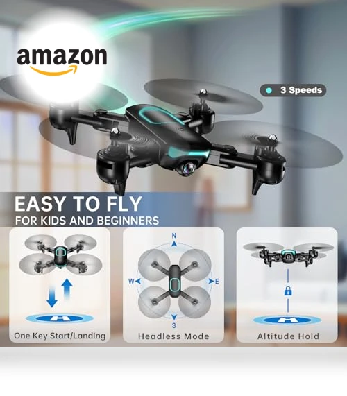 Foldable Drone with 1080P Camera for Beginners — Drones, REDRIE