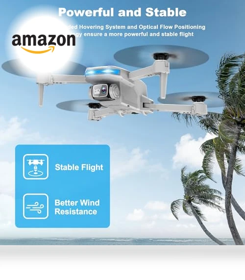 Foldable Drone with 1080P Camera, Voice Gesture Control, 3D Flip, Ideal for Beginners — Drones, RELIDOL