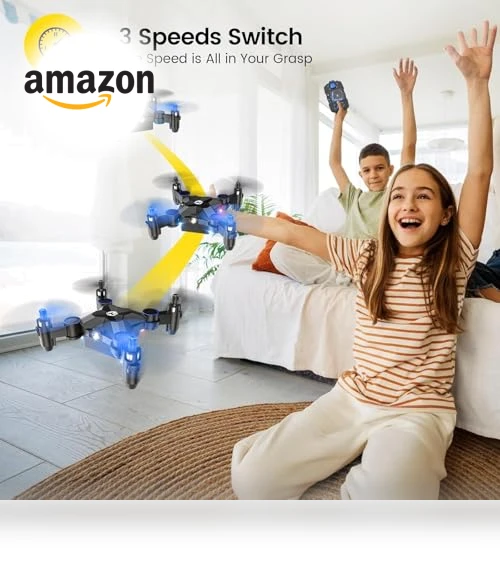 Foldable Mini Drone for Kids Beginners with Altitude Hold and 3D Flips — Flying Toys, Holy Stone