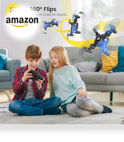 Foldable Mini Drone for Kids Beginners with Altitude Hold and 3D Flips — Flying Toys, Holy Stone
