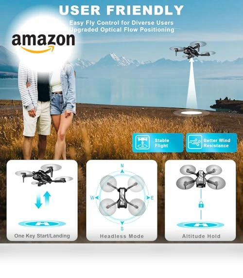Foldable Mini Drone with 1080P Camera for Kids and Adults — Drones, REDRIE