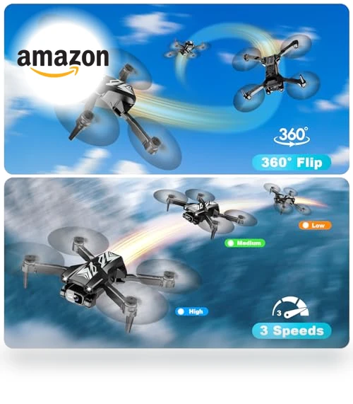 Foldable Mini Drone with 1080P Camera for Kids and Adults — Drones, REDRIE